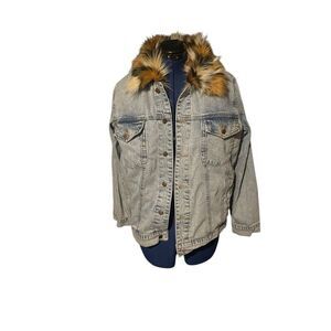 Fashion Nova Faux Fur Lined Jean Jacket